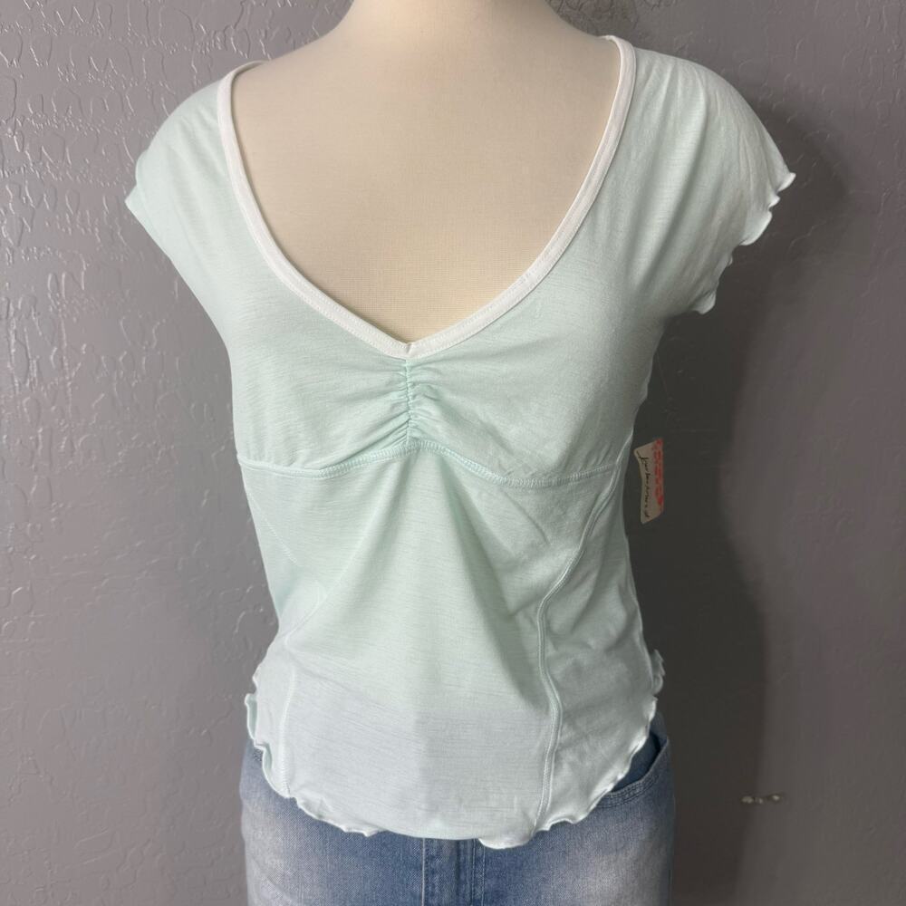 Free People Block Me Tee, Mint Green, M